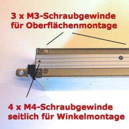 Powerlader 100A Seitenansicht mit Befestigungs-Gewinden oben und seitlich