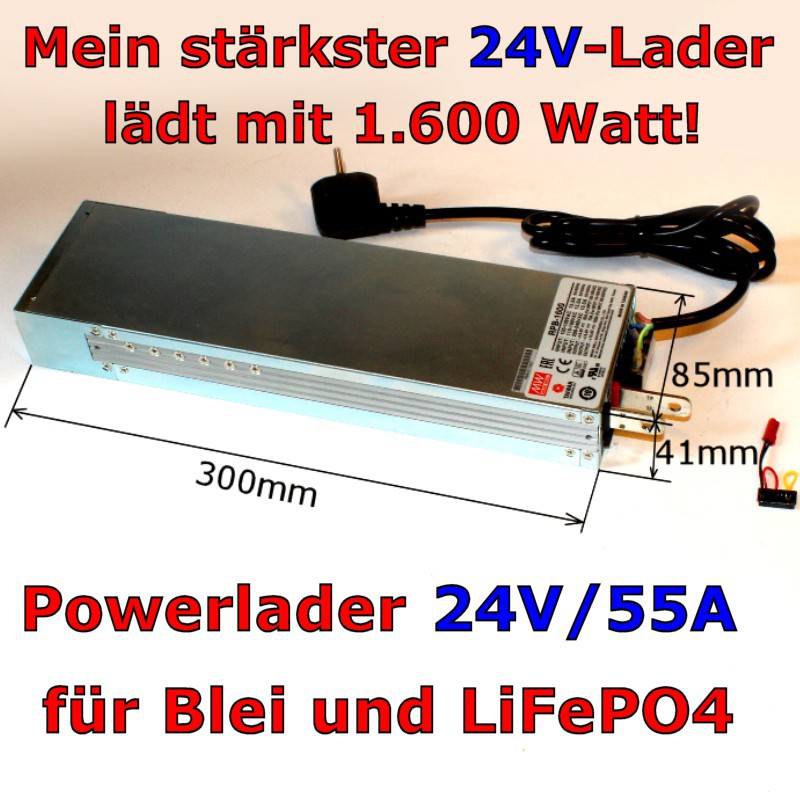 Powerlader 24V/55A für LiFePO4- und Bleibatterien