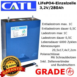 LiFePO4-Einzelzelle CATL 3,2V/280Ah