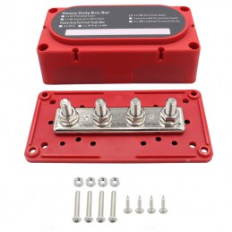 Batterieklemmen,Batterie Stromverteiler Klemmenblock Set, Schwarzer und  roter Stromverteilungsblock mit M8 Bolzen, DC 48V Plus/Masse isolierter  Verteiler für Auto Marine Auto Anhänger Wohnmobil Boot : : Auto &  Motorrad