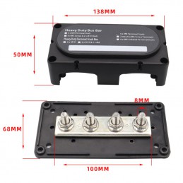 Batterieklemmen,Batterie Stromverteiler Klemmenblock Set, Schwarzer und  roter Stromverteilungsblock mit M8 Bolzen, DC 48V Plus/Masse isolierter  Verteiler für Auto Marine Auto Anhänger Wohnmobil Boot : : Auto &  Motorrad