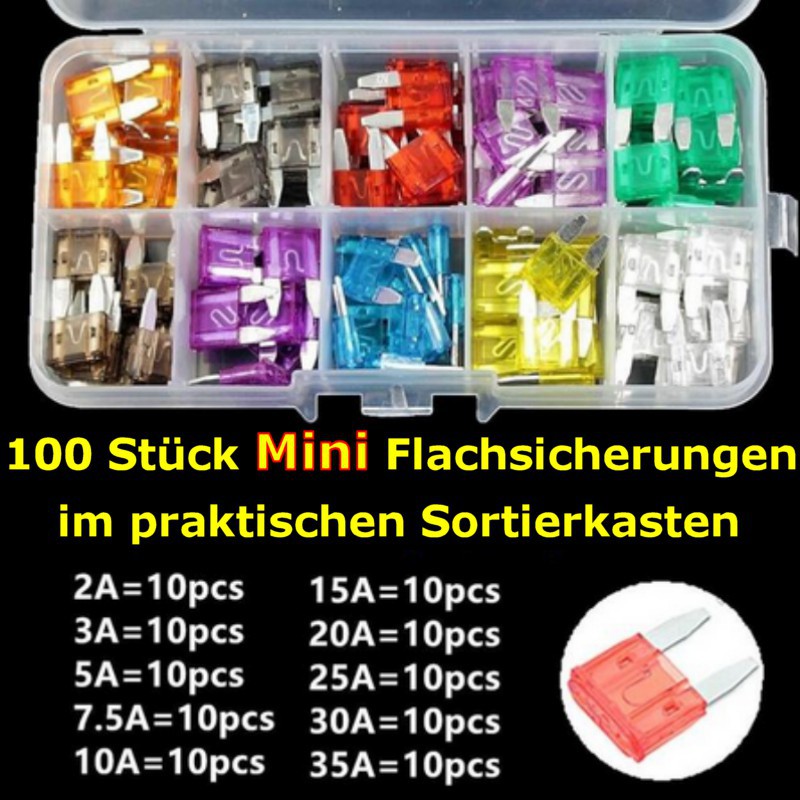 Produktbild von 50 Stück Sicherungsklemmen Für Kfz-Zähler – Silber, Passend Für BX2091C, Für Sicherungskasten – 4,7 X 4,9 X 20,5 Mm