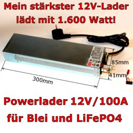 Powerlader 12V/100AA für LiFePO4- und Bleibatterien