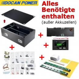 Der Bausatz enthält alle benötigten Teile. Nur die Zellen müssen Sie noch dazukaufen.