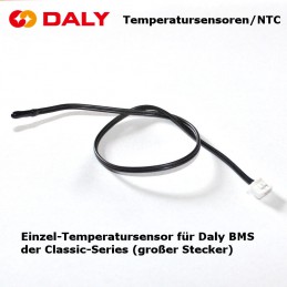 Einzel-Temperatursensor (NTC) für ältere Daly-BMS der Classic-Series (großer Stecker)