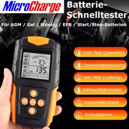 MicroCharge Batterie-Schnelltester 12+24V
