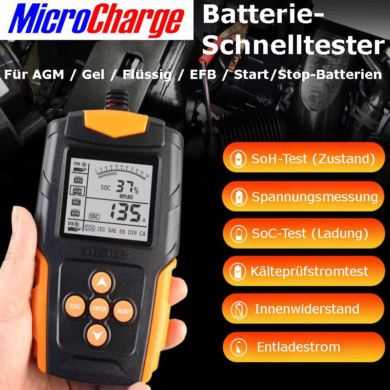 MicroCharge Batterie-Schnelltester 12+24V