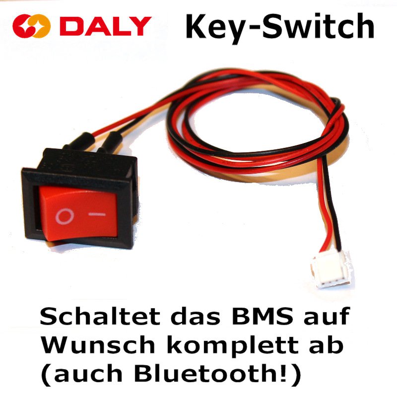 Hauptschalter für Daly-BMS zur sicheren Abschaltung bei Abwesenheit
