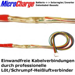 Einwandfreie und dauerhaft haltbare Leitungsverbindungen durch professionelle Löt/Schrumpf-Heißluftverbinder