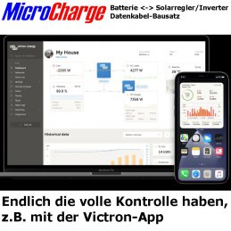 Endlich die volle Kontrolle haben, z.B. mit der Victron-App.