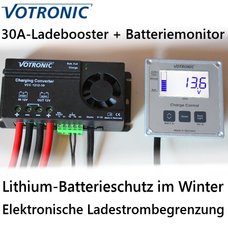 Votronic Ladewandler-Set 30A: VCC1212-30 mit Display- und Bedieneinheit 'Charge-Control' Votronic Ladewandler-Set 30A: VCC1212-30 mit Display- und Bedieneinheit 'Charge-Control'