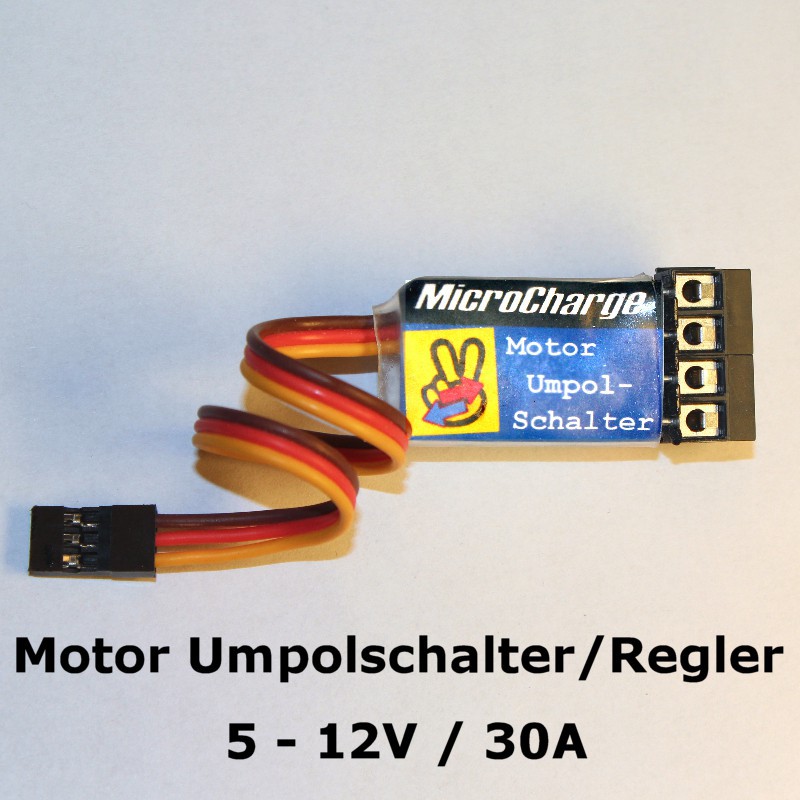 MicroCharge Motor-Umpolschalter 30A mit Schraubklemmen. MicroCharge Motor-Umpolschalter 30A mit Schraubklemmen.