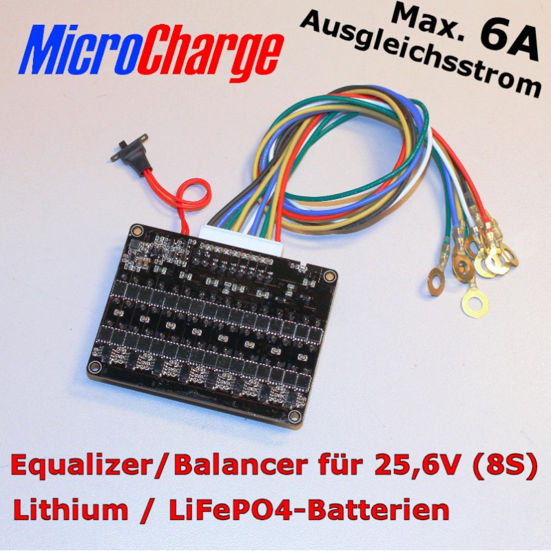 MicroCharge Power-Equalizer für 24V-Lithium-Batterien (8 Zellen) MicroCharge Power-Equalizer für 24V-Lithium-Batterien (8 Zellen)