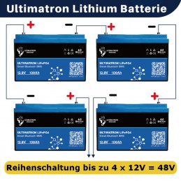 Parallel- und Reihenschaltungen von Ultimatron-Batterien sind kein Problem. :-)