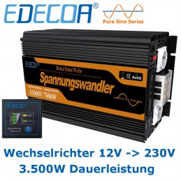 EDECOA Spannungswandler 12v 230v Wechselrichter 1200w und