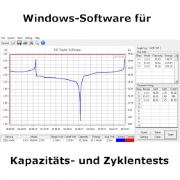 Windows-Software für automatisierte Kapazitäts- und Zyklentestes.