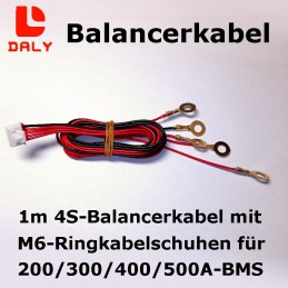 1m 4S Daly-Balancerkabel mit Ringkabelschuhen