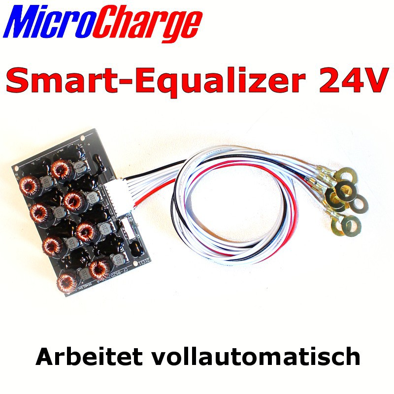 MicroCharge Smart-Equalizer 24V/8S: Aktiver Balancer, arbeitet vollautomatisch
