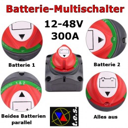 Viel verwendeter Schalter zur Umschaltung zwischen Batterien.