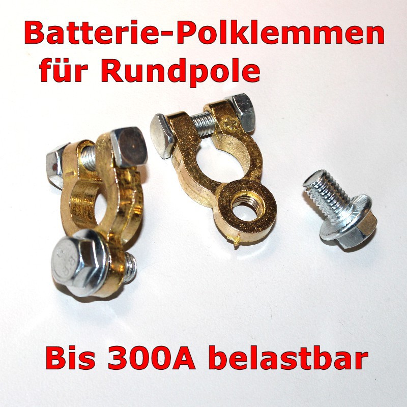 Autobatterie Batterieklemmen +/- Polklemmen 12V passend für