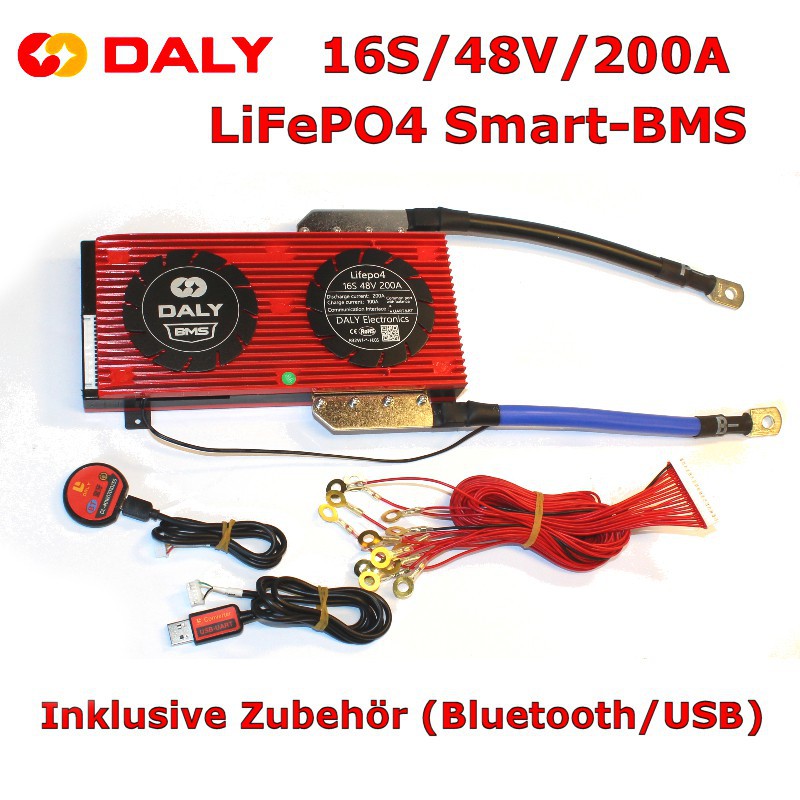 Daly 16S/200A Smart-BMS für LiFePO4-Batterien