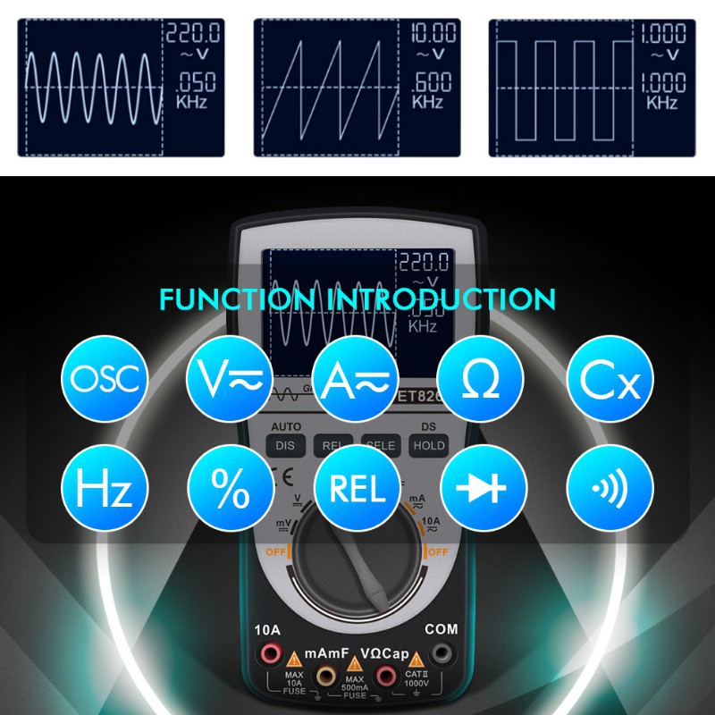 EUR 74,-: Digitalmultimeter mit integriertem Oszilloskop!