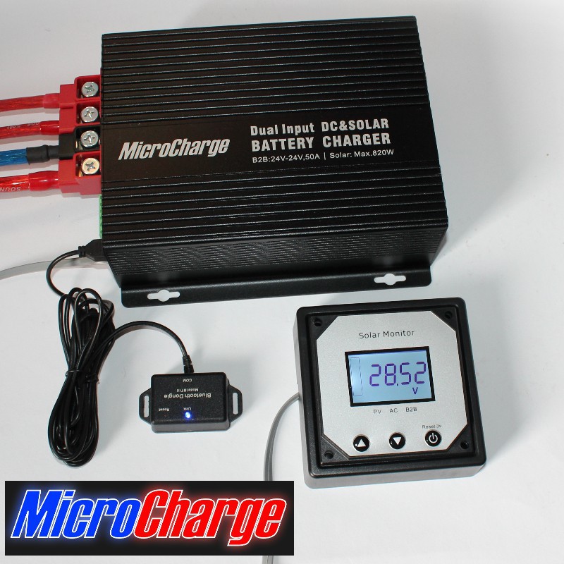 MicroCharge Ladewandler 24V/24V/60A + 30A MPPT-Regler